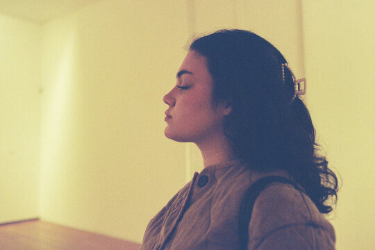 Contemplative Profile portrait  Film