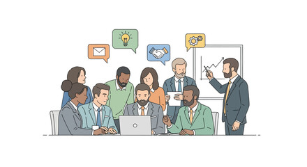 group of business people in office