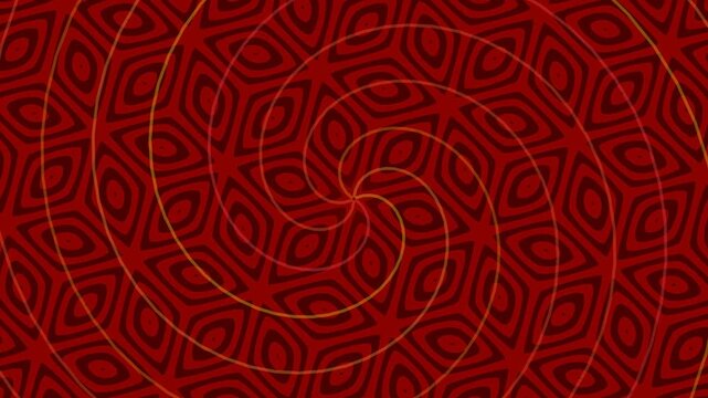 Red Spiral Pattern Background Animation Loop.