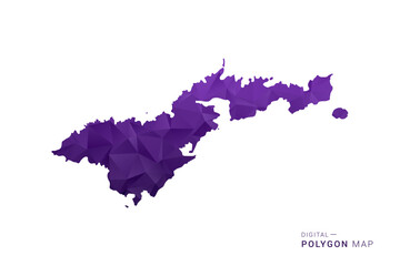 American Samoa Map - Polygon Style Vector Illustration in Deep Purple Gradient, Low Poly Geometric Design, Isolated on White Background for Infographics and Digital Use. © Whatever