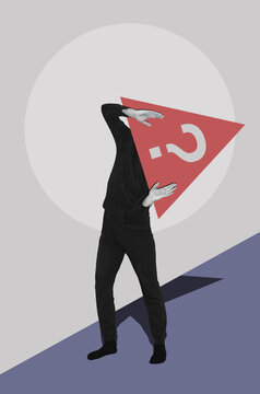 Collage with a standing man