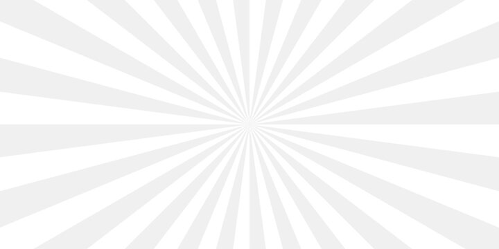 Abstract white and gray retro with sunburst pattern design. Vintage sunrays illustration swirl grunge spiral line. sun beam vector banner design and comic burst gradient concept pattern.