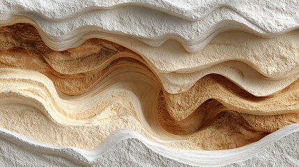 Intricate patterns of sand dunes with varying shades of beige and brown.