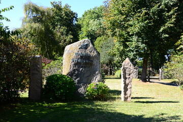 Cemetery in Autumn in the Village Bommelsen, Lower Saxony
