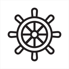 ship steering wheel icon