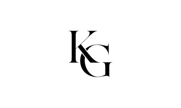 KG initial letters logo or KG monogram 