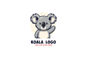 Mascot Modern koala logo design © Fauzana