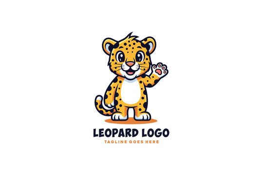 Mascot Modern leopard logo design