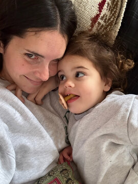 Sweet UGC selfie of mum and daughter