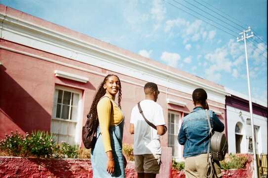 Friends Explore a Colourful Neighborhood