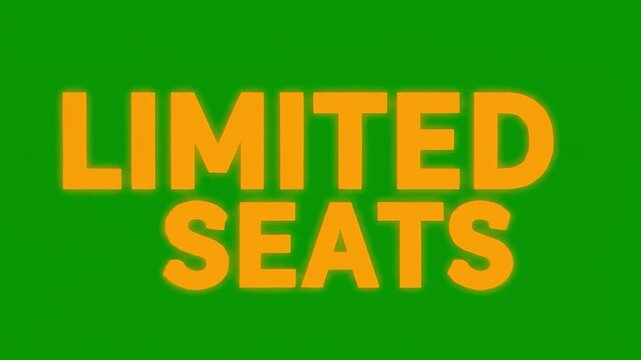 A vibrant and urgent promotional graphic. Ideal for event marketing, highlighting scarcity, and encouraging immediate action. Perfect for social media