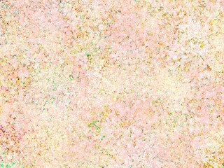 点画で描いた花畑のような春の背景イラスト