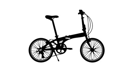 Fototapeta premium A bicycle silhouette with clean lines, representing the ease and efficiency of two-wheeled transport