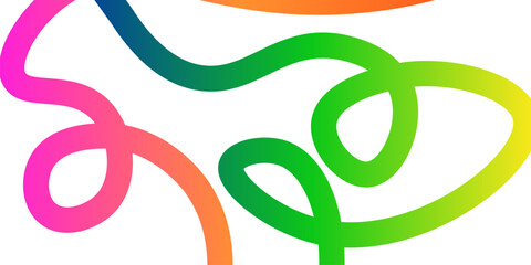 Abstract Background with Color Lines. Gradient Graphic Shapes and 3D Rainbow Ribbon Waves