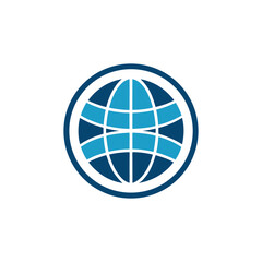 Modern Globe Logo Design for Global Business and International Brand