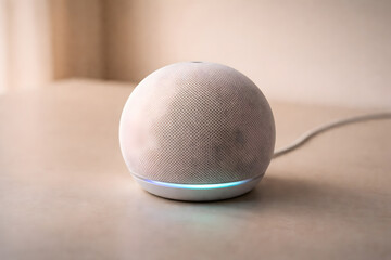 Modern Smart Speaker with LED Light Ring