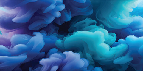 Abstract flowing colorful smoke swirling gently in a dreamy and artistic background with smooth movement © FH