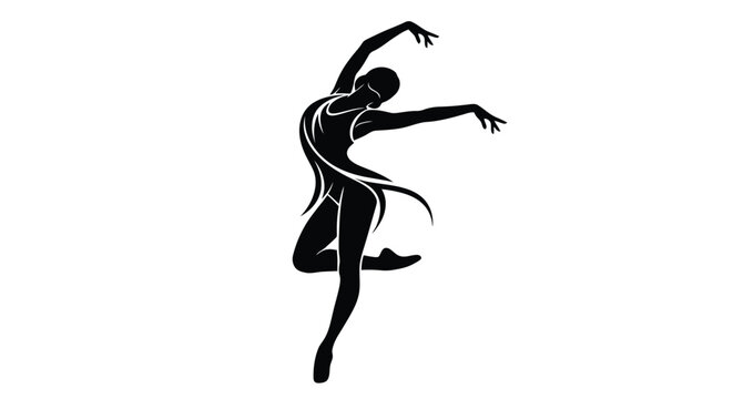 Elegant Silhouette of a Dancer in Motion.