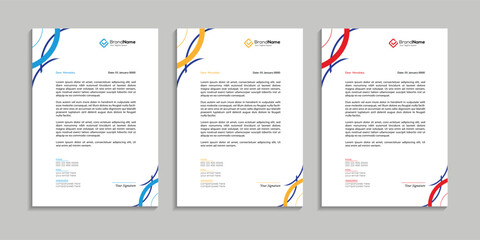 letterhead design with professional corporate business letterhead design template