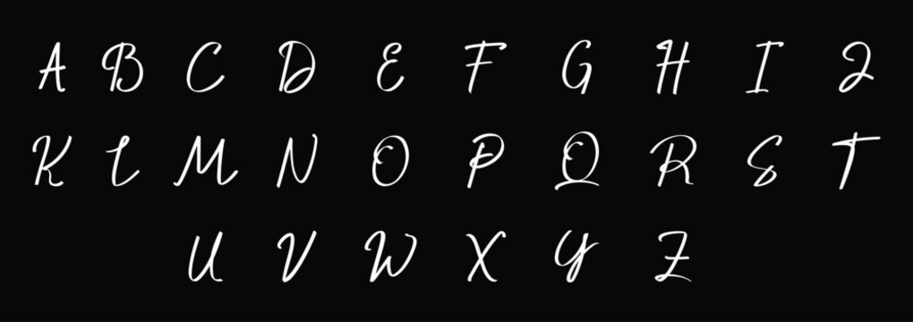 Caps Cursive Script Font Cursive Capital Letters Images – Browse 17,131 Stock Photos, Vectors ...