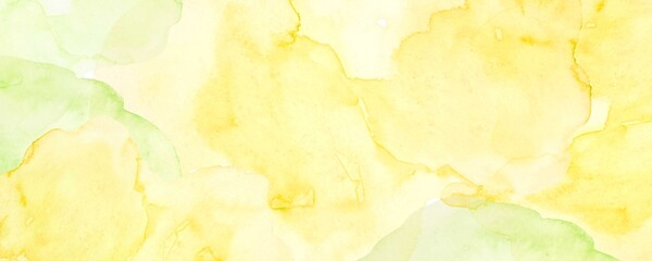 黄色の水彩絵の具で描いたイエローの花びらの背景