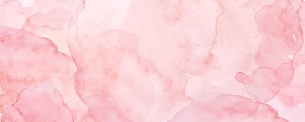 黄色の水彩絵の具で描いたピンクの花びらの背景