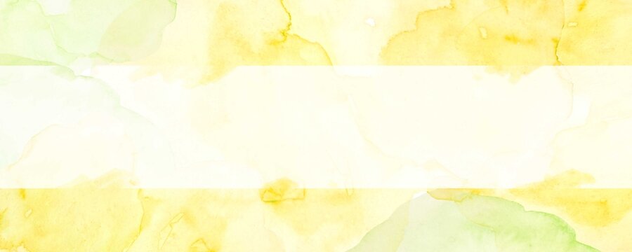 黄色の水彩絵の具で描いたイエローの花びらの背景