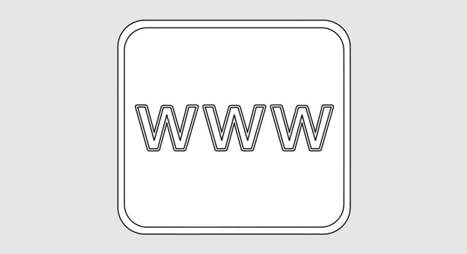 Simple outline icon representing the World Wide Web.