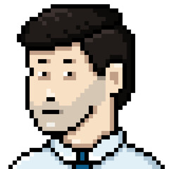 Fototapeta premium Vector Pixel Art Userpic of Office Worker