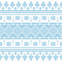 Blue Ethnic Aztec Pattern Background