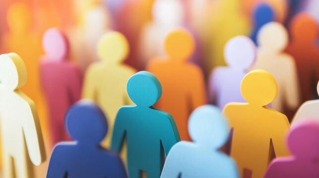 Abstract representation of HR management concepts with talent acquisition and workforce diversity for inclusive hiring