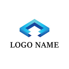 Modern Cube Logo Blue color Icon for IT, Cloud Computing, and Software Development company logo 