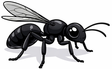 Fototapeta premium ant carrying a big red heart