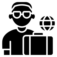 Traveling glyph Icon