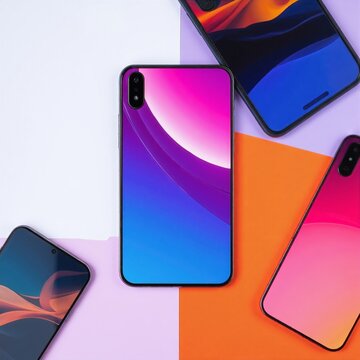 Close-up of iPhone X beside Apple Watch on desk, screens lit, highlighting sleek design and size comparison