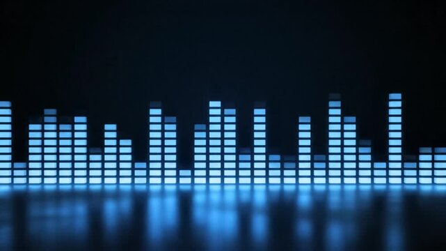 Audio Equalizer Bars Moving to Music.