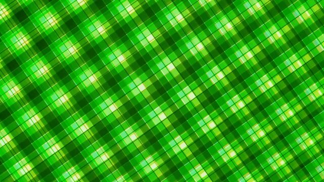 Vibrant green tartan moire pattern with diagonal lines and subtle shimmer