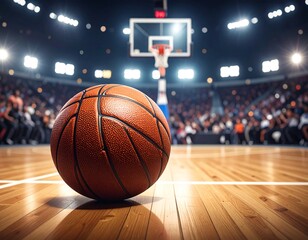 basketball ball in the basket