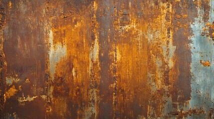 Fototapeta premium Rusty metal texture background showing oxidized iron and grunge pattern with shades of orange and blue