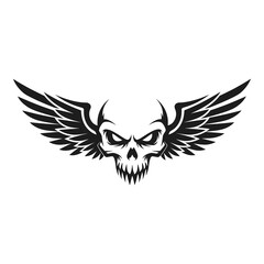 Obraz premium Stunning skull with wings symbolizing freedom and rebellion