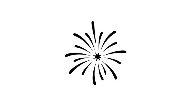 Black Firework Explosion Design Element.