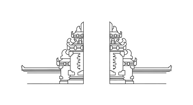 Balinese Gate Temple Entrance Ornaments.
