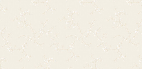 This image features an elegant and delicate botanical design with slender vines and gracefully intertwined leaves. © Sambsadashiv