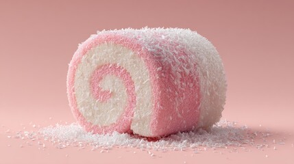 Ultra-realistic shot of a spiral-rolled piece