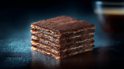 layered chocolate filled biscuit