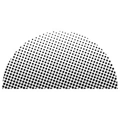 Abstract Halftone Dot Semi Circle