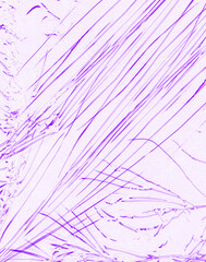 purple color plastic overlay texture of realistic crumpled transparent plastic film wrap on transparent background