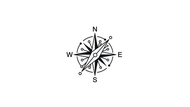 Compass Navigation Tool Direction Indicator.