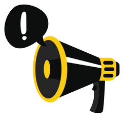 Megaphone announcement alert vector icon