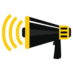 Megaphone loudspeaker flat vector icon